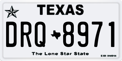 TX license plate DRQ8971