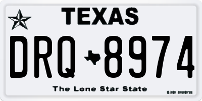 TX license plate DRQ8974