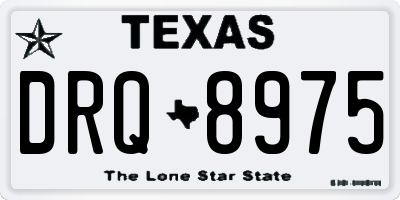 TX license plate DRQ8975