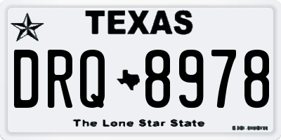 TX license plate DRQ8978