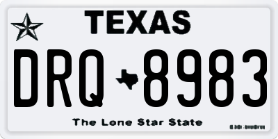 TX license plate DRQ8983