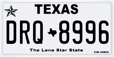 TX license plate DRQ8996