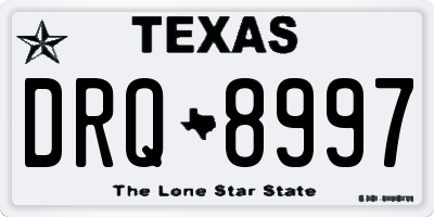 TX license plate DRQ8997