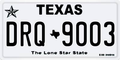 TX license plate DRQ9003