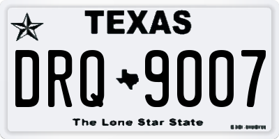 TX license plate DRQ9007