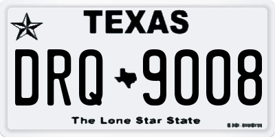 TX license plate DRQ9008