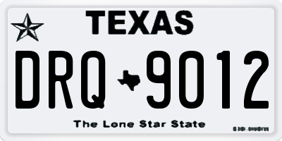 TX license plate DRQ9012