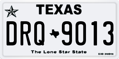 TX license plate DRQ9013
