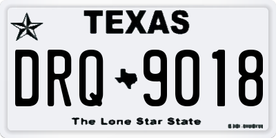 TX license plate DRQ9018