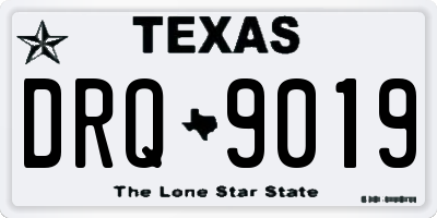 TX license plate DRQ9019