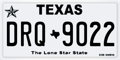 TX license plate DRQ9022
