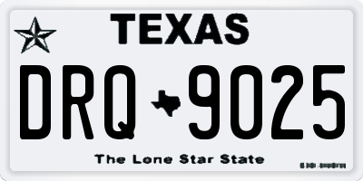 TX license plate DRQ9025