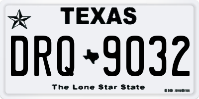 TX license plate DRQ9032