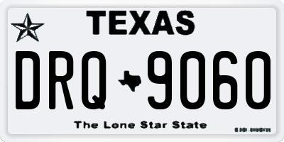 TX license plate DRQ9060