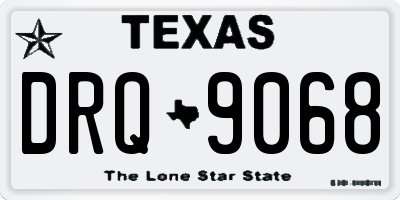 TX license plate DRQ9068