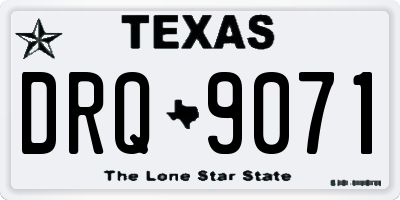TX license plate DRQ9071