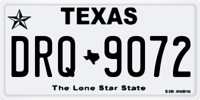 TX license plate DRQ9072