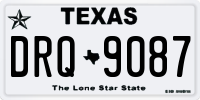 TX license plate DRQ9087