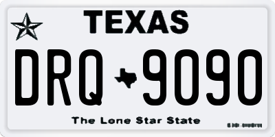 TX license plate DRQ9090