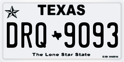 TX license plate DRQ9093