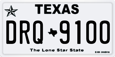 TX license plate DRQ9100