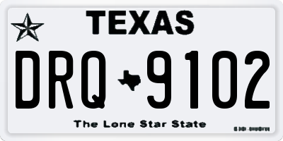 TX license plate DRQ9102
