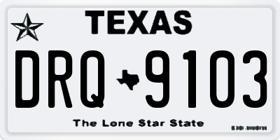 TX license plate DRQ9103