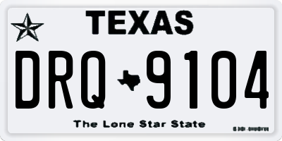 TX license plate DRQ9104