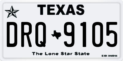 TX license plate DRQ9105