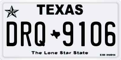 TX license plate DRQ9106