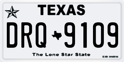 TX license plate DRQ9109