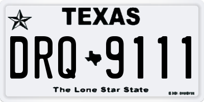 TX license plate DRQ9111