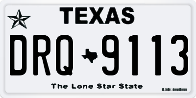 TX license plate DRQ9113
