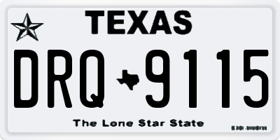 TX license plate DRQ9115