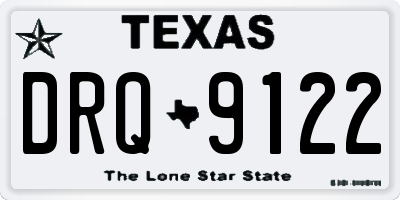 TX license plate DRQ9122