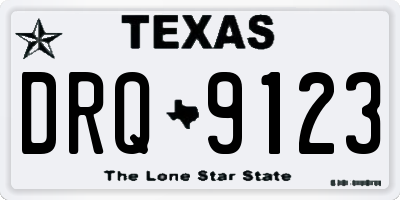 TX license plate DRQ9123