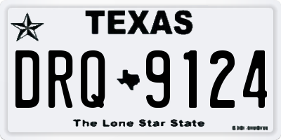 TX license plate DRQ9124