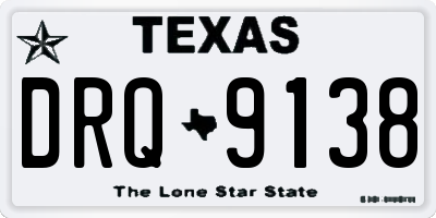 TX license plate DRQ9138