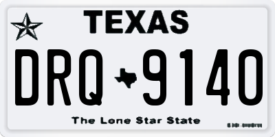 TX license plate DRQ9140