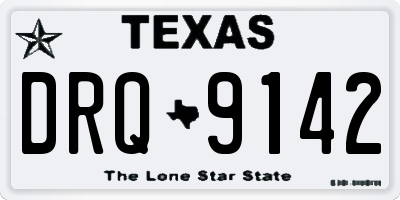 TX license plate DRQ9142