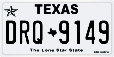 TX license plate DRQ9149