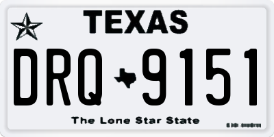 TX license plate DRQ9151
