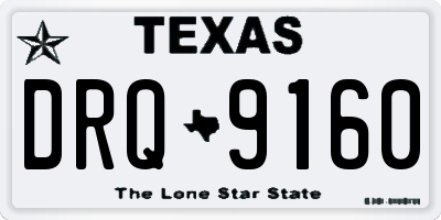 TX license plate DRQ9160