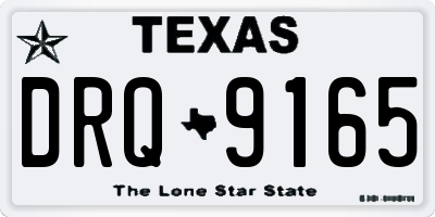 TX license plate DRQ9165