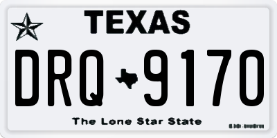 TX license plate DRQ9170