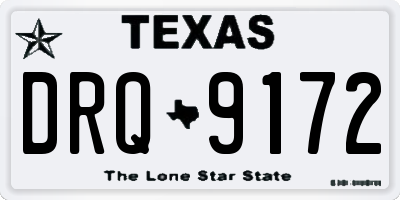 TX license plate DRQ9172