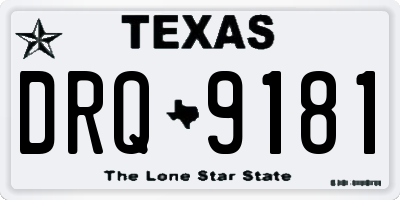 TX license plate DRQ9181