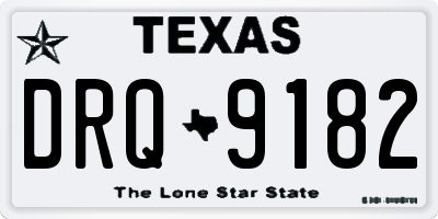 TX license plate DRQ9182