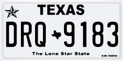 TX license plate DRQ9183