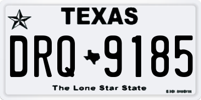 TX license plate DRQ9185